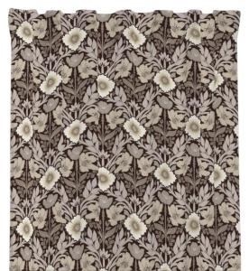 Gardin MILANO med beige blommor och beige, bruna blad på brun bottenfärg