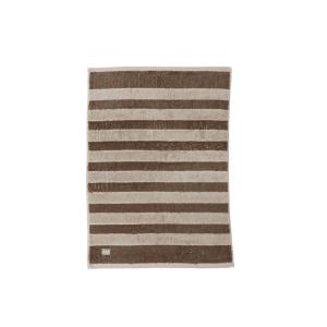 Frotte, handdukar, badlakan HORIZON, randig i ljusbeige och mörkbeige
