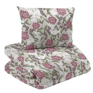 Bäddset KIARA med stora rosa, lila och vita blommor