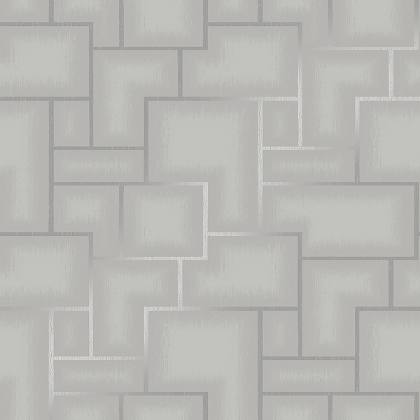 Tapet Tribeca, The Apartment, grafiskt mönster, silvergrå