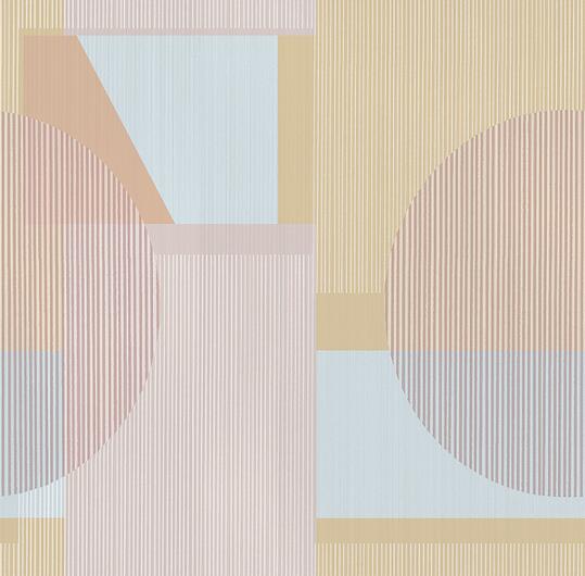 Tapet Memphis, The Apartment, grafiskt mönster i mjuka pasteller