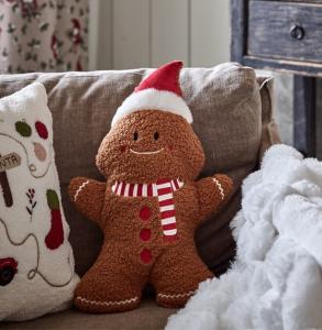 Fylld Kudde GINGERBREAD utformad som en pepparkaksgubbe