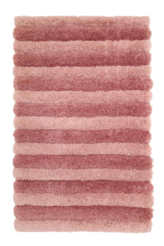 Badrumsmatta River, randig matta i rosa nyanser