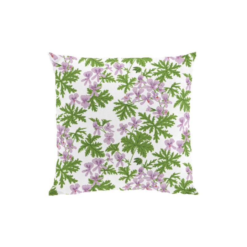 Kuddfodral WESTERLUNDS BLOMMA, med lila små blommor och gröna blad
