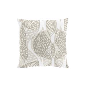 Kuddfodral FRODA med slingrande bladformat mönster i beige på offwhite botten