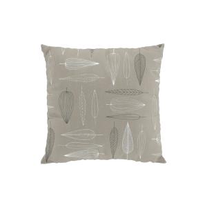 Kuddfodral FROSTBLAD med stiliserade blad på beige bottenfärg