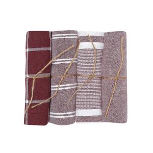 Kökshanddukar RECYCLE, 4-pack, 50x70 cm, vinröd