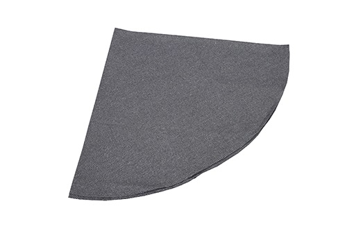 HEDVIG, Rund enfärgad duk, mörkgrå, chambray med avtorkningsbar yta. Funkar lika bra ute som inne.