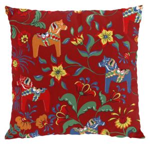 Kuddfodral LEKSAND 47x47cm, dalahästar, multi/röd