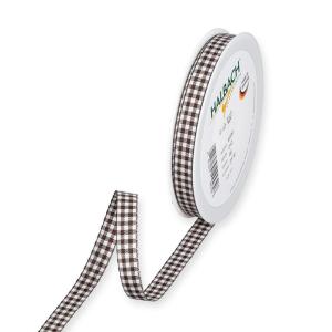 Textilband RUTIGT GINGHAM, finns i två olika bredder, brun/offwhite