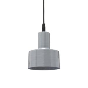 Fönsterlampa SOLO, blank grå metall, diameter 13cm, E27 sockel