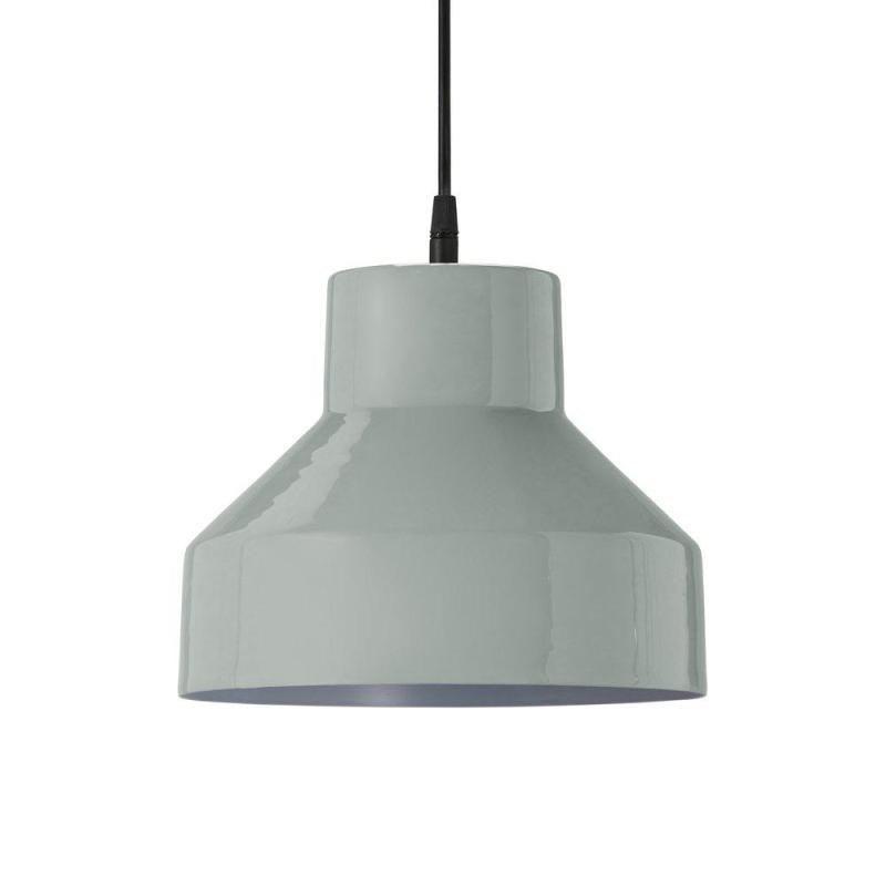 Taklampa/Fönsterlampa SOLO, blank grå metall, diameter 26cm, E27 sockel