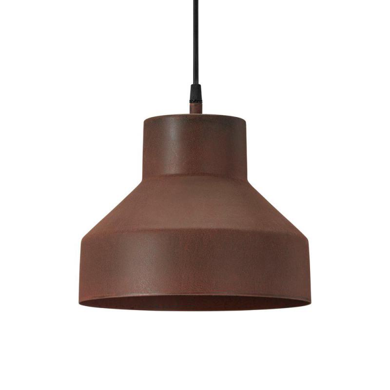 Taklampa/Fönsterlampa SOLO, rostfärgad metall, diameter 26cm, E27 sockel