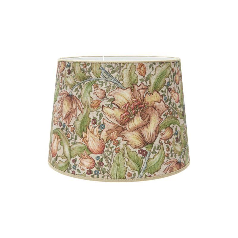 Lampskärm SOFIA, William Morris inspirerat blommönster THEO i beige, grönt, rost