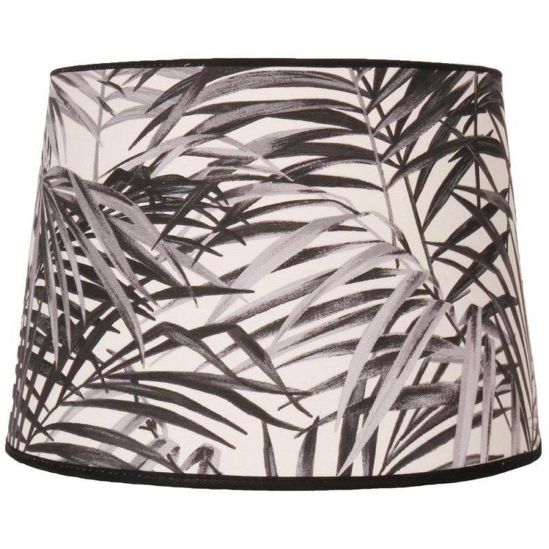 Lampskärm SOFIA, Palm Spring sammet, svart/vit