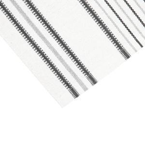 Löpare LINDA randig i svart, vitt och grått i återvunnet material