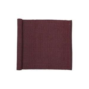 Löpare KALLE enfärgad, recycle, vävd i vinrött, grått och beige