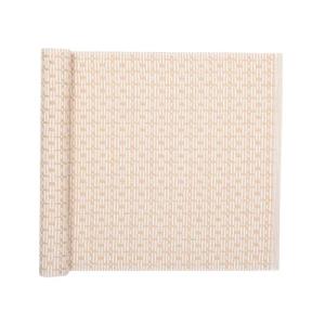Löpare STELLA vävd tvåfärgad randig bordslöpare, recycle, beige, sand