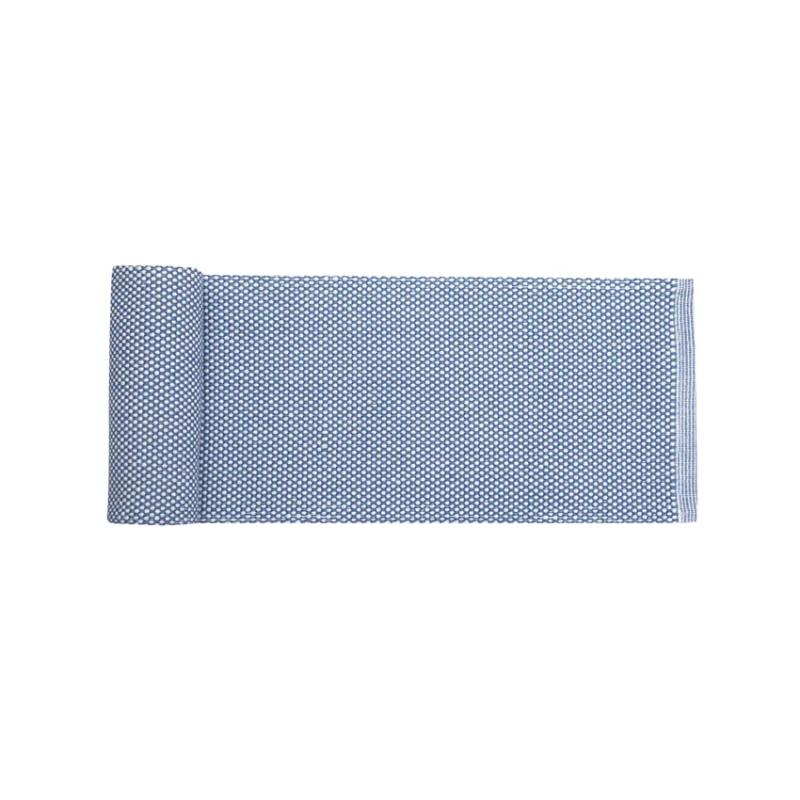 Löpare, fönsterremsa KALLE enfärgad bordslöpare, recycle. Gråblå, vit