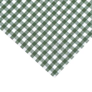 Gardinkappa BELLA, återvunnet material, smårutig i grönt och vitt, stl. 50x250cm