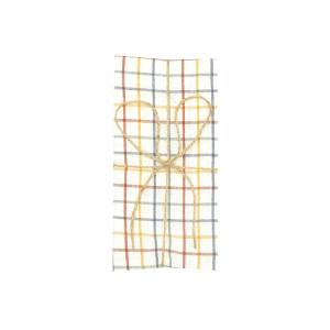 Servett eller liten duk, SARA, 2-pack, offwhite med rutmönster i gult, grönt, rost och blått