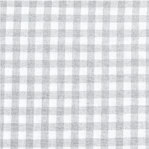 Rund Duk BELLA, smårutig i återvunnet material, Diameter 160cm, ljusgrå och vit