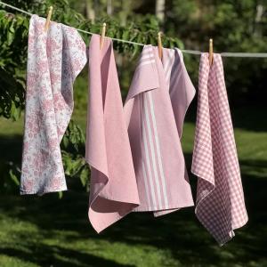 Kökshanddukar RECYCLE LINNEA, mix i 4-pack, ljusrosa och vitt