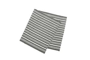 Löpare / fönsterremsa CARL randig, recycle, Stl.15x140cm, olivgrön och vit