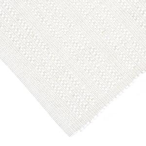 Löpare INES, extra lång i återvunnet material, mönstervävd löpare i linnefärg och vitt