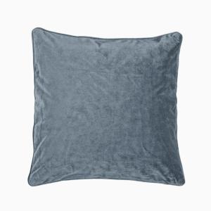 Kuddfodral  VELVET, enfärgad sammet, 45x45cm, denim