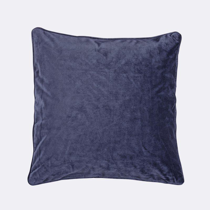 Kuddfodral  VELVET, enfärgad sammet, 45x45cm, marin