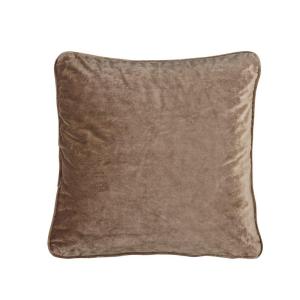 Kuddfodral  VELVET, enfärgad sammet, 45x45cm, brun