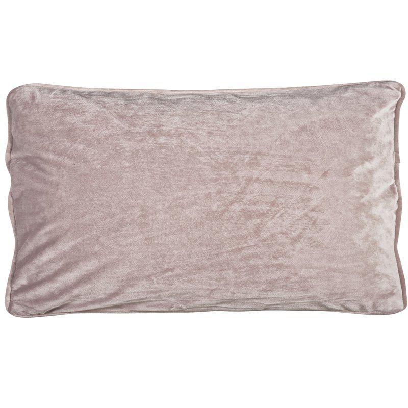 Kuddfodral  VELVET, enfärgad sammet, 50x90cm, ljusrosa