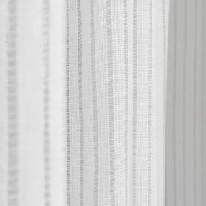 Gardinlängd MÄRTA, vit med ränder av hålsöm