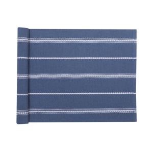 Löpare HERMAN i blått med tvinnade vita ränder, stl 33x120cm