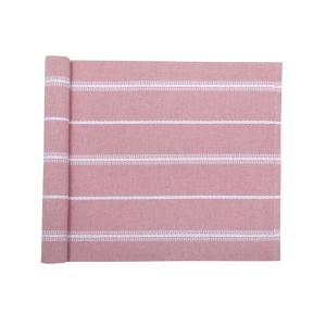 Löpare HERMAN i rosa med tvinnade vita ränder