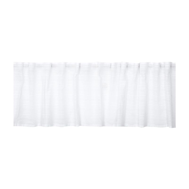 Gardinkappa ELSY, randig tunn vit gardin med zickzacksöm