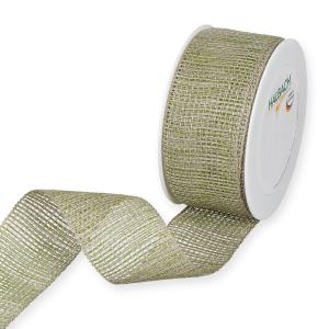 Textilband GLESLINNE i svagt grön färg, bredd 35mm, GO GREEN