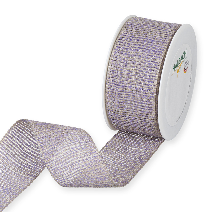 Textilband GLESLINNE i svag lila färg, bredd 35mm, GO GREEN
