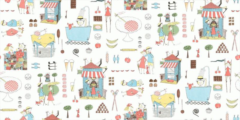Tapet KRAKEL SPEKTAKEL,  Scandinavian Designers Mini, barntapet från Boråstapeter