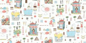 Tapet KRAKEL SPEKTAKEL,  Scandinavian Designers Mini, barntapet från Boråstapeter