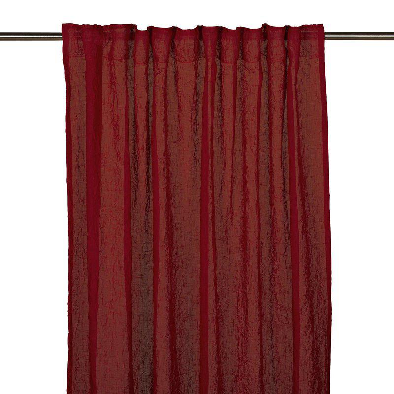 Gardinlängd CAROLINE, enfärgad, 2st stl: 130x240cm, röd