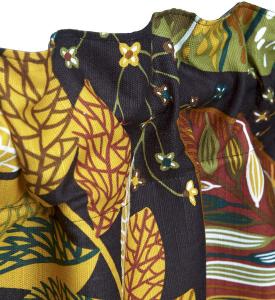 Gardinkappa Adam & Eva på metervara, Rost, Höjd: 50cm