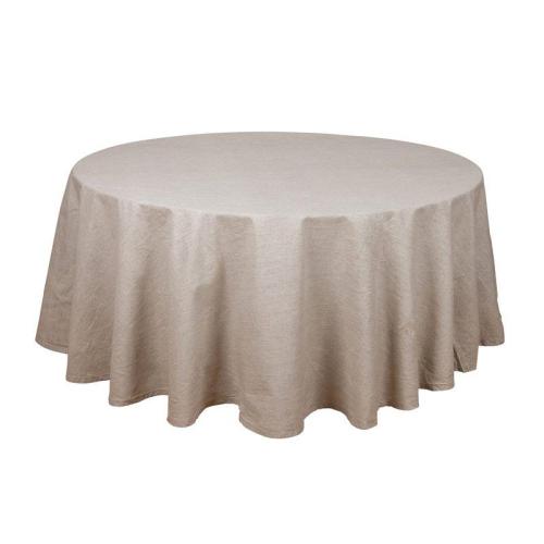 Duk EDEN, rund, enfärgad, diameter 180cm, ljus linne