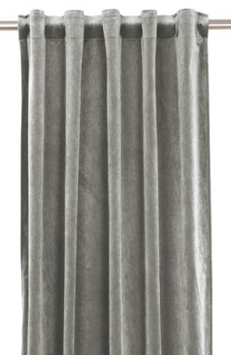 Gardinlängd ELSIE i sammet extra långa, enfärgade 2x135x280cm, grå