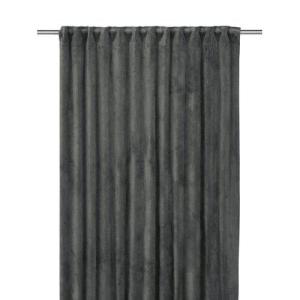 Gardinlängd ELISE i sammet extra långa, enfärgade 2x135x280cm, mörkgrå