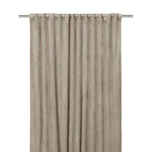 Gardinlängd ELISE i sammet extra långa, enfärgade 2x135x280cm, mullvad