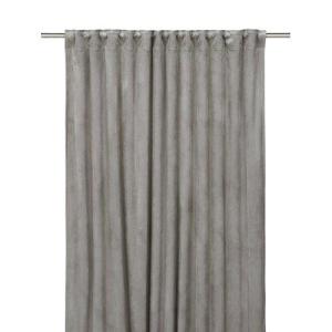 Gardinlängd ELISE i sammet extra långa, enfärgade 2x135x280cm, silvergrå