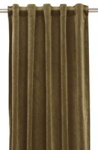 Gardinlängd ELISE i sammet extra långa, enfärgade 2x135x280cm, guldbrun