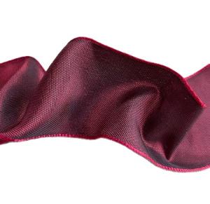 Textilband LYON i två bredder, 25 mm och 40 mm, skimrande mörkröd